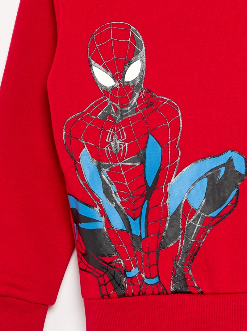 Sweatshirt 'Marvel' 'Spider-man' com capuz Vermelho - Kiabi