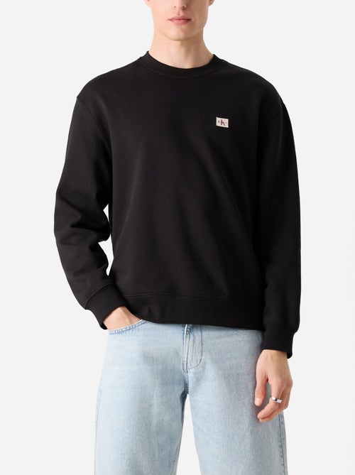 Sweatshirt masculina calvin klein jeans badge terry preta - Kiabi Sweatshirt masculina calvin klein jeans badge terry preta - Kiabi