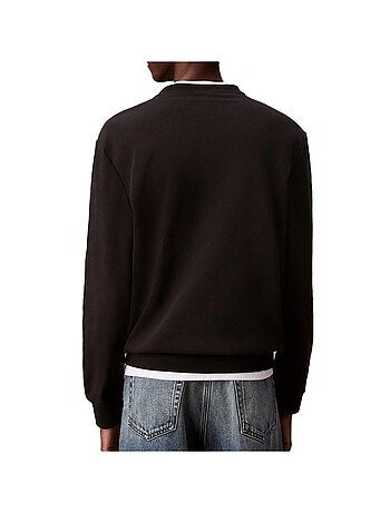 Sweatshirt branco de homem calvin klein jeans com emblema terry