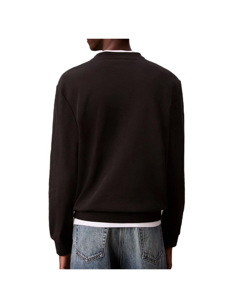 Sweatshirt Masculina Calvin Klein Jeans Badge Terry Preta Preto - Kiabi