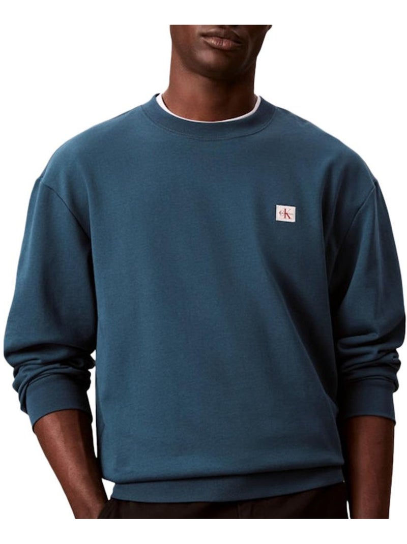 Sweatshirt Masculina Calvin Klein Jeans Terry Badge Marinho Azul-marinho - Kiabi
