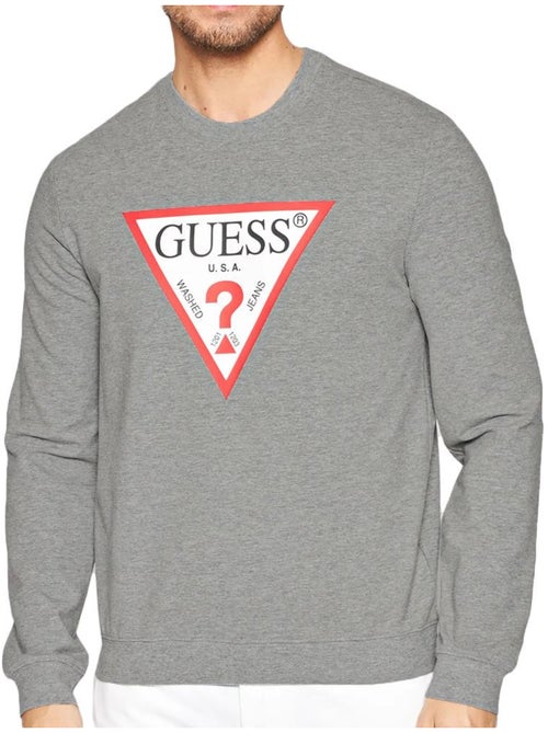Sweatshirt masculina guess com logótipo triângulo cinzento - Kiabi Sweatshirt masculina guess com logótipo triângulo cinzento - Kiabi