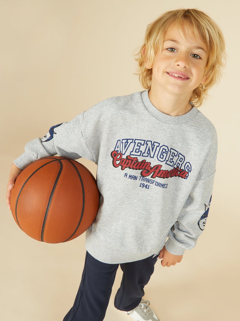 Sweatshirt matizada 'Capitão América' Bege - Kiabi