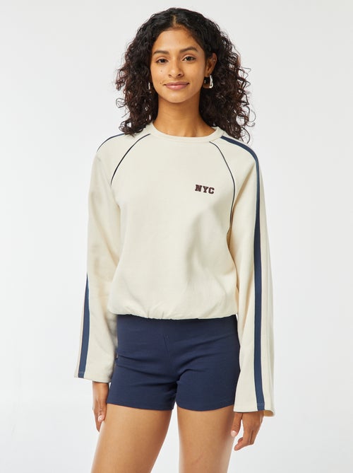 Sweatshirt matizada estilo sportswear - Kiabi