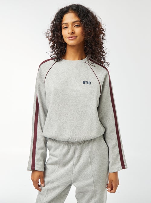Sweatshirt matizada estilo sportswear - Kiabi