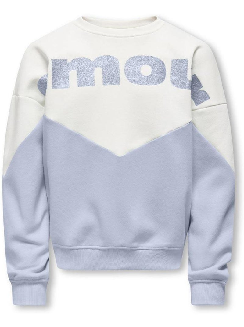 Sweatshirt Mauve e Branco para Menina Kids ONLY Kogruna Roxo - Kiabi