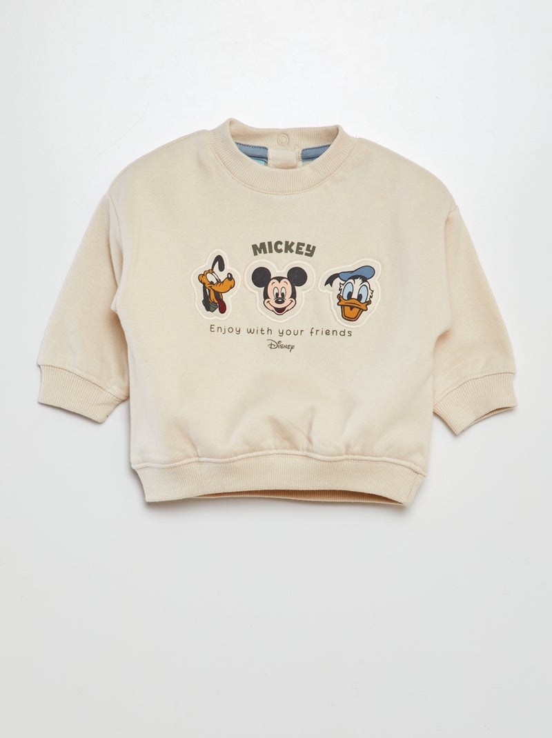 Sweatshirt 'Mickey and friends' 'Disney' estampada em relevo BRANCO - Kiabi