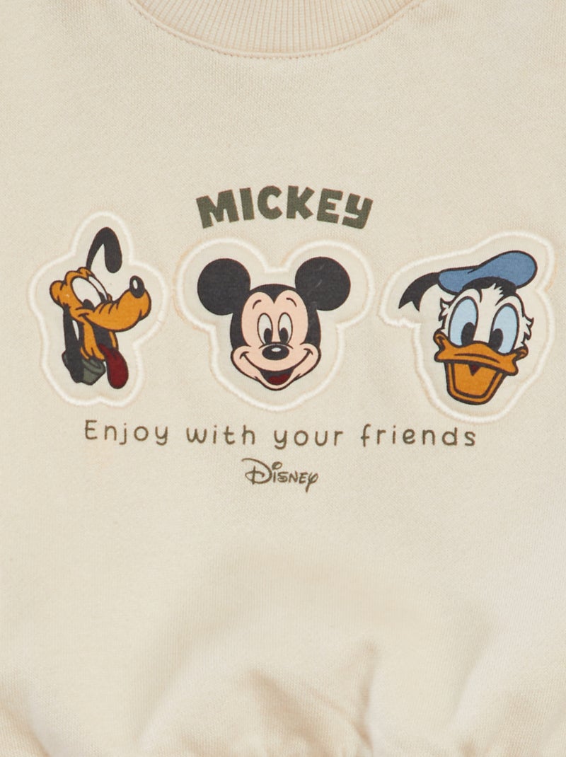 Sweatshirt 'Mickey and friends' 'Disney' estampada em relevo BRANCO - Kiabi