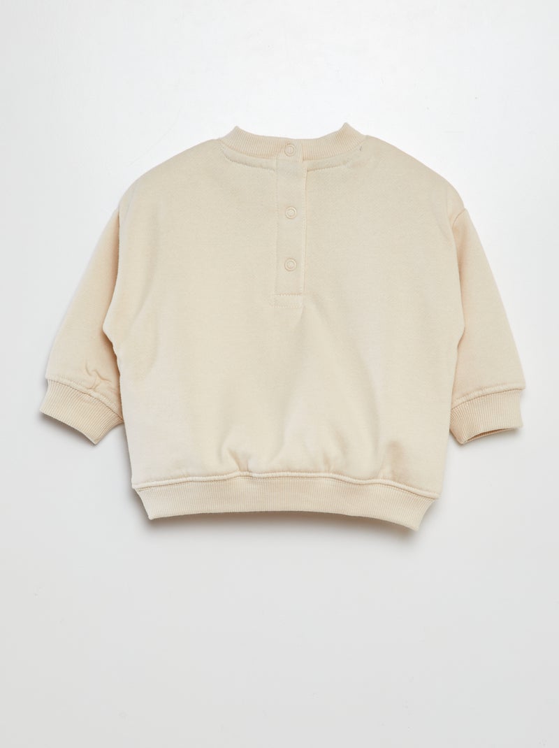 Sweatshirt 'Mickey and friends' 'Disney' estampada em relevo BRANCO - Kiabi