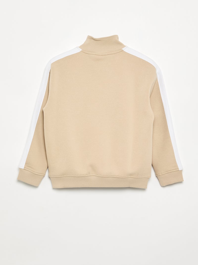 Sweatshirt 'Minecraft' com gola de camionista Bege - Kiabi