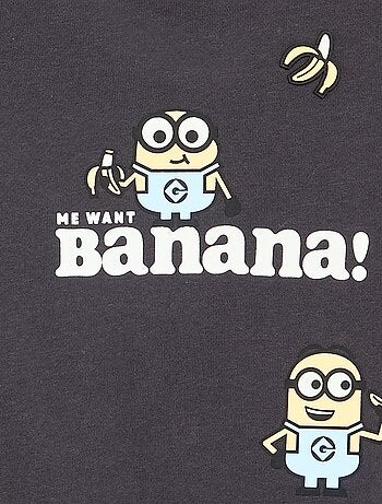 Sweatshirt 'Minions' com botões de moletão