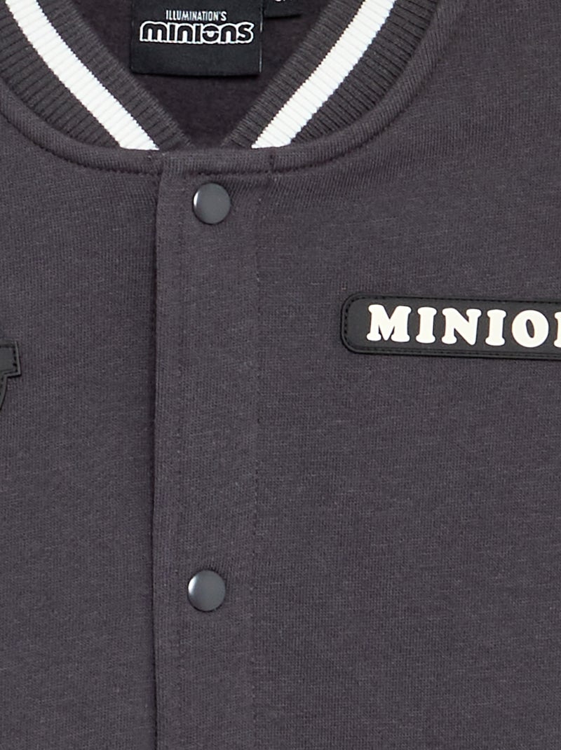Sweatshirt 'Minions' com botões de moletão Preto - Kiabi