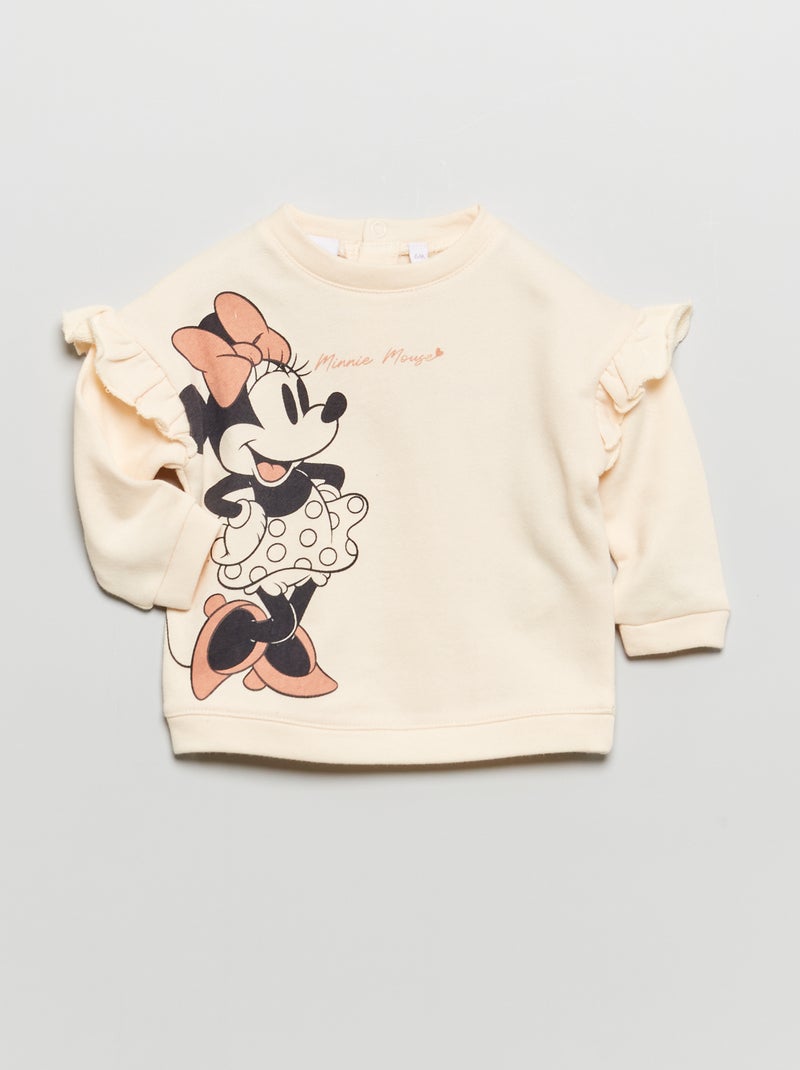Sweatshirt 'Minnie' da 'Disney' em moletão BRANCO - Kiabi