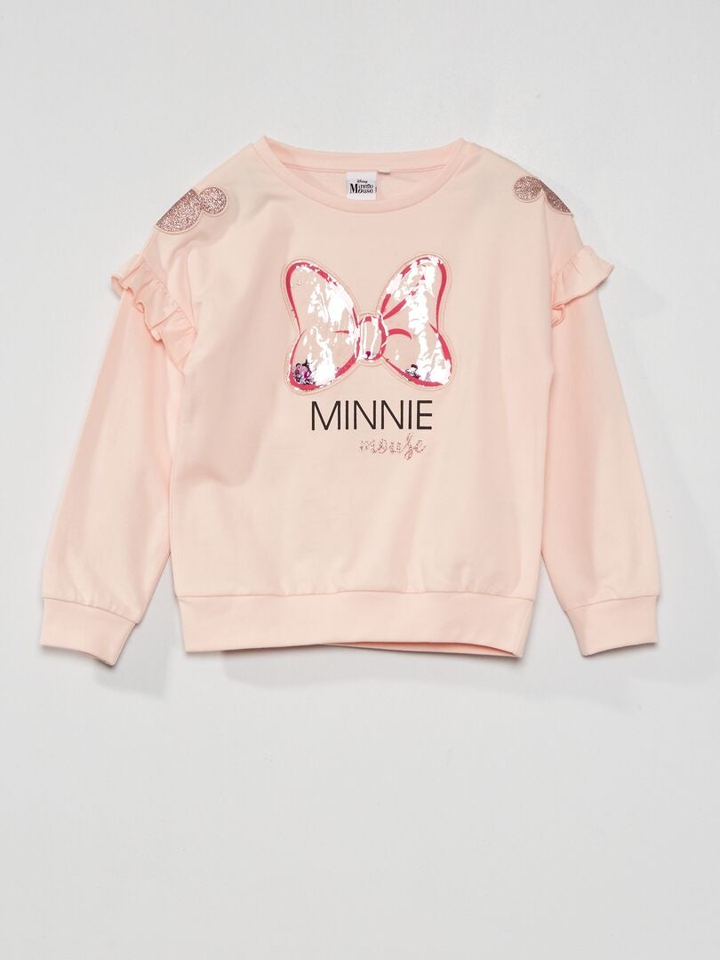 Sweatshirt 'Minnie' 'Disney' com folhos Rosa - Kiabi