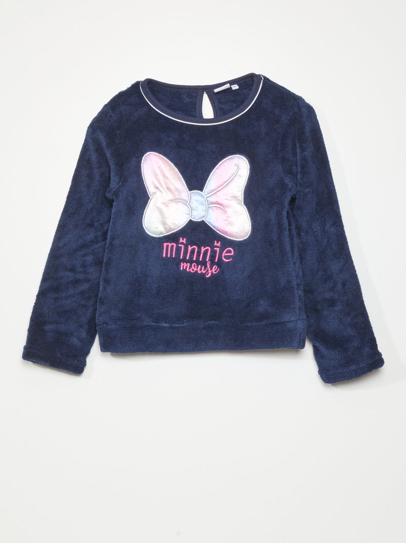 Sweatshirt 'Minnie' em polar AZUL - Kiabi