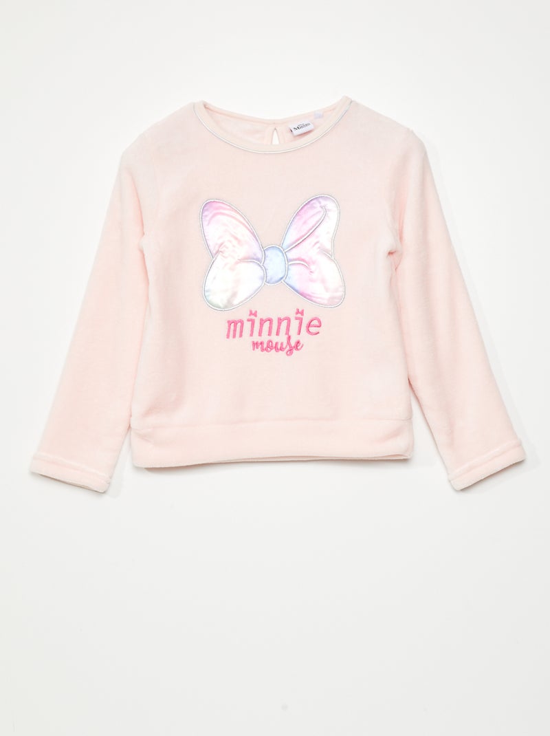Sweatshirt 'Minnie' em polar ROSA - Kiabi