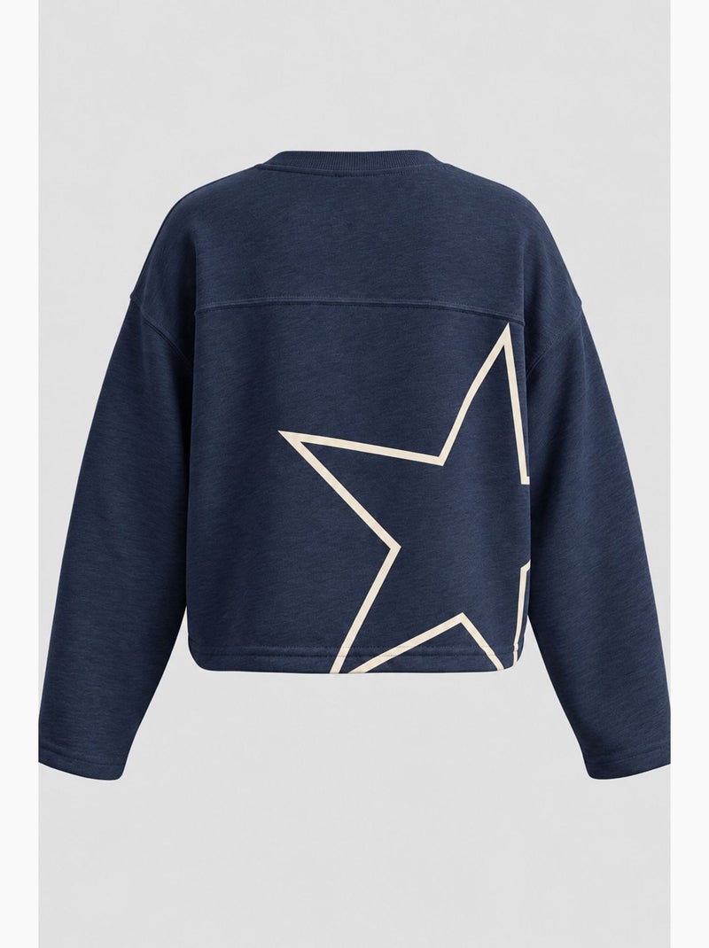 Sweatshirt mixray Azul-marinho - Kiabi