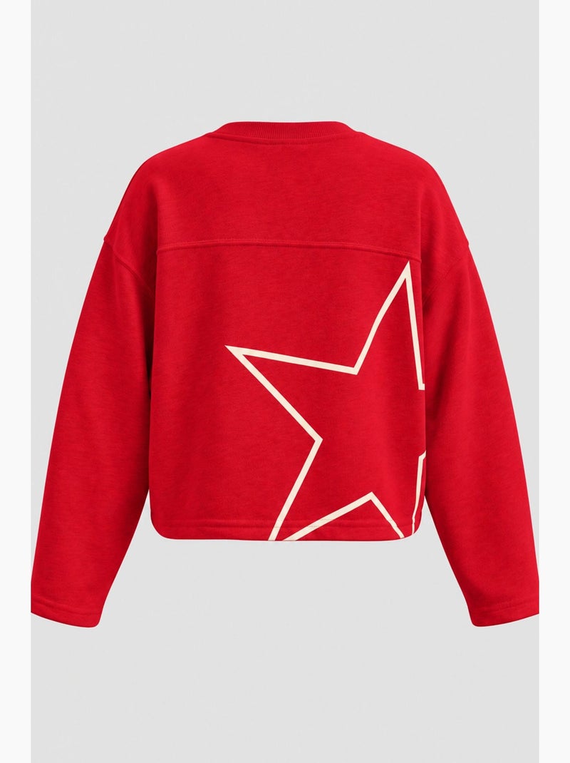 Sweatshirt mixray Vermelho - Kiabi