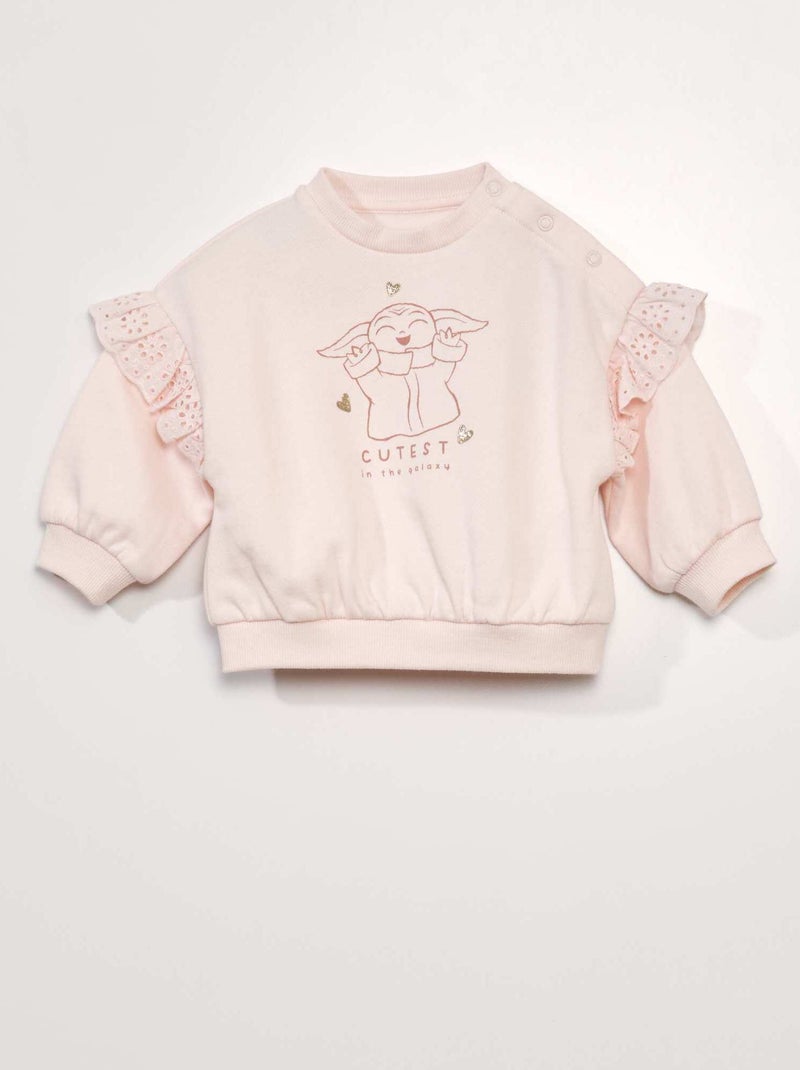Sweatshirt moletão com folhos 'Star Wars' ROSA - Kiabi