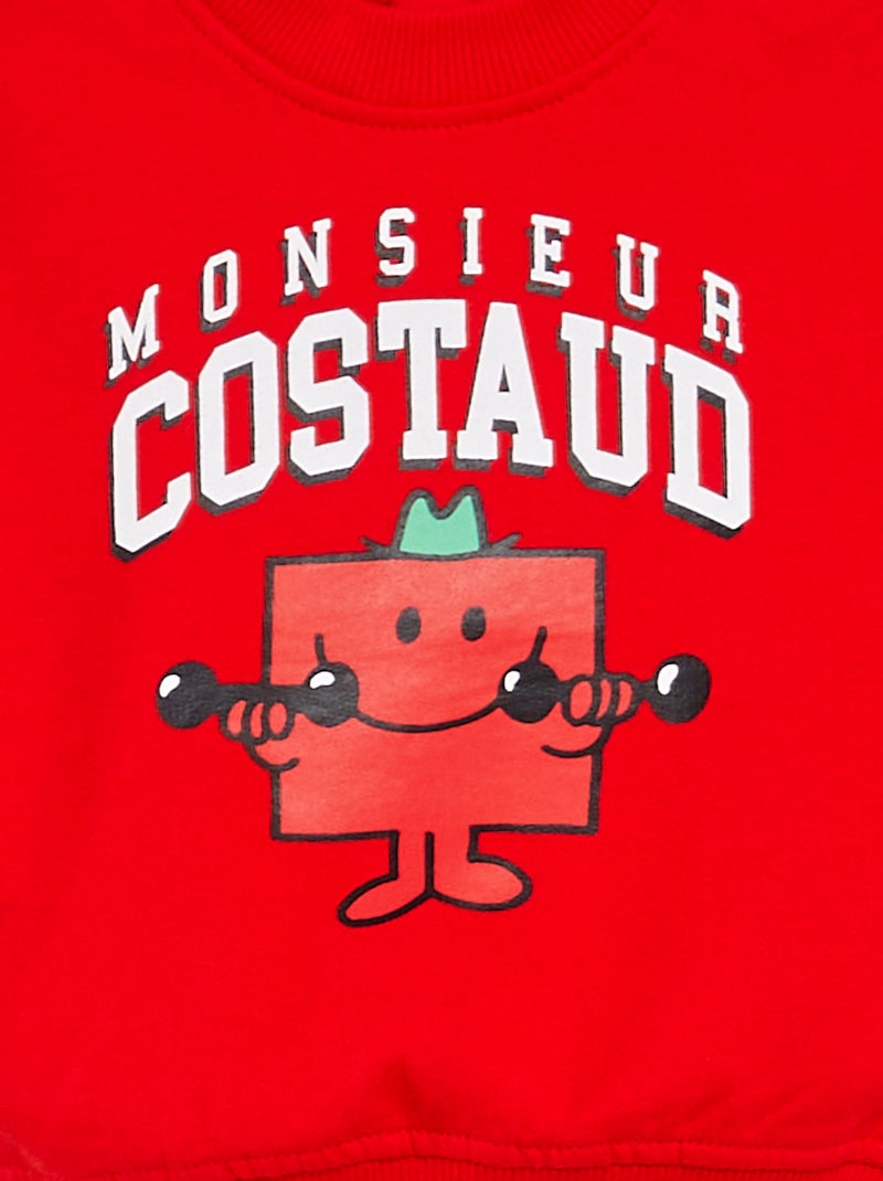 Sweatshirt 'Monsieur Monsieur' 'Monsieur Costaud' VERMELHO - Kiabi