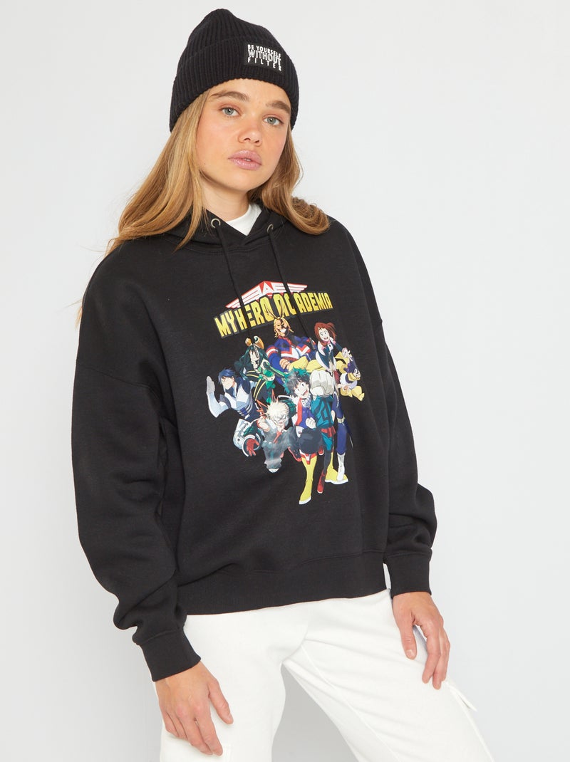Sweatshirt 'MY HERO ACADEMIA' Preto - Kiabi