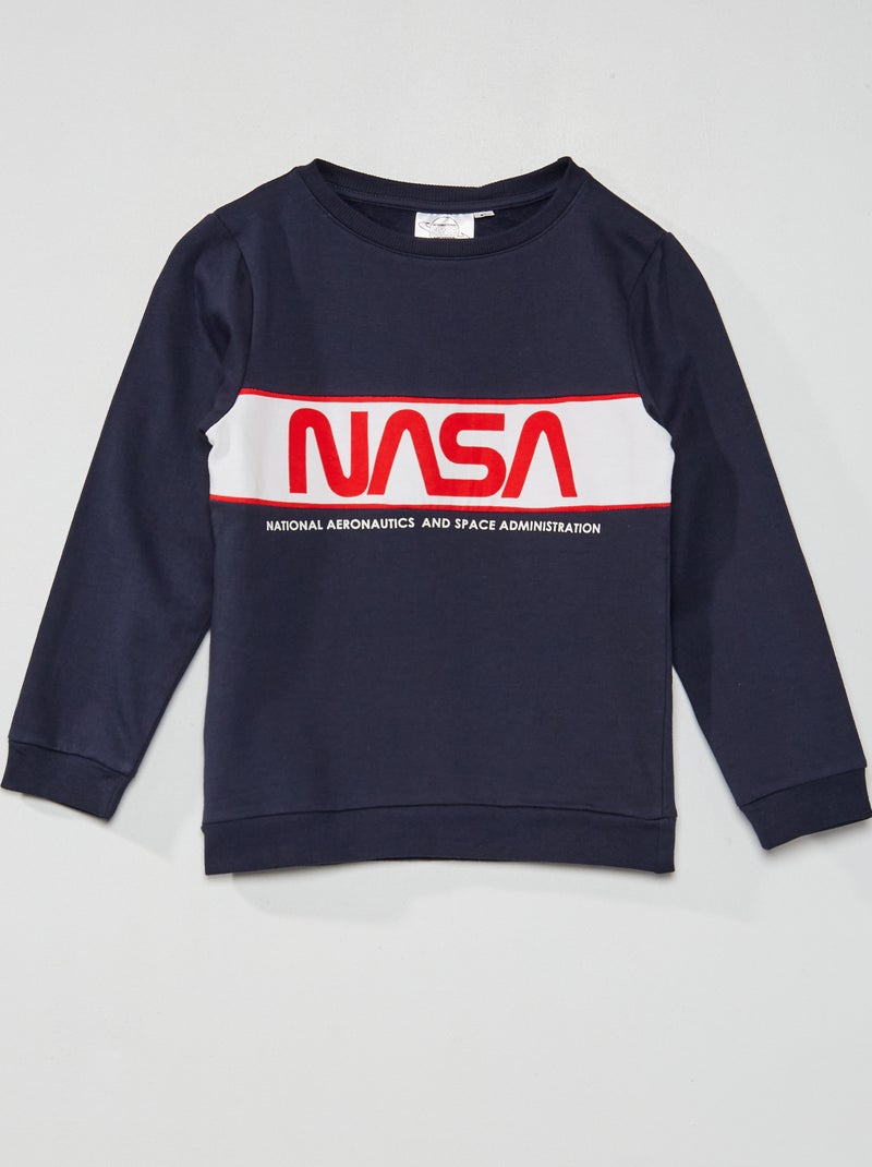 Sweatshirt 'NASA' Azul Marinho - Kiabi