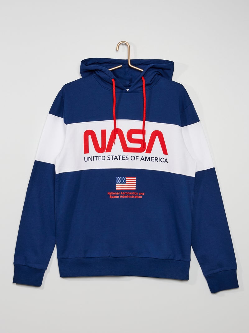 Sweatshirt 'Nasa' com capuz Azul - Kiabi
