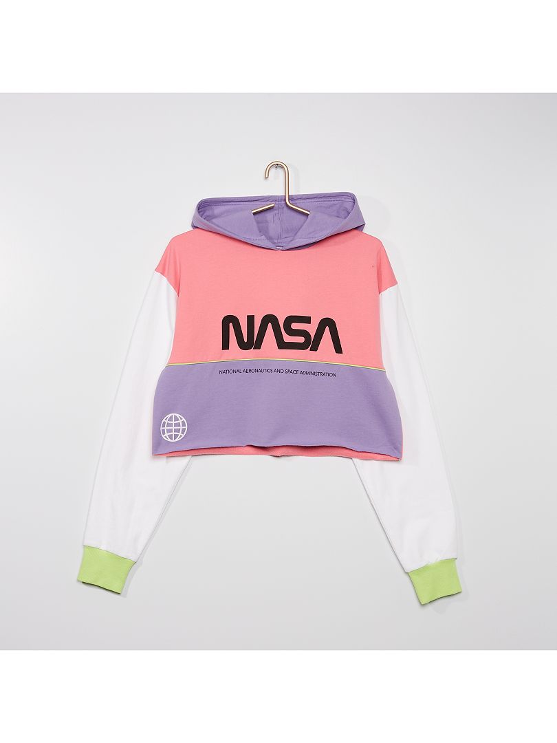 Nasa crop 2024 top sweatshirt