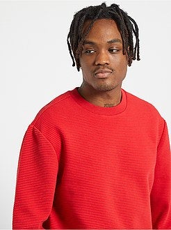 Sweatshirt nervurada - Kiabi