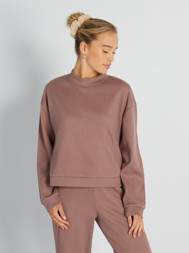Sweatshirt nervurada VIOLETA - Kiabi