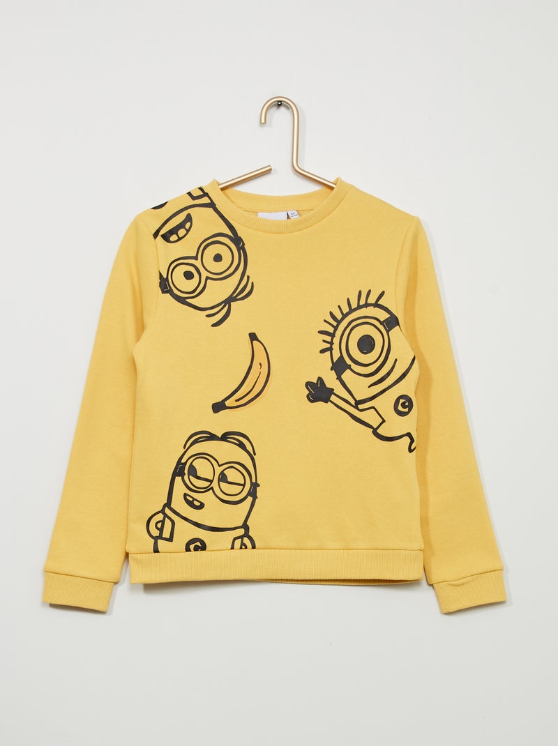 Sweatshirt 'Os Mínimos' em moletão AMARELO - Kiabi