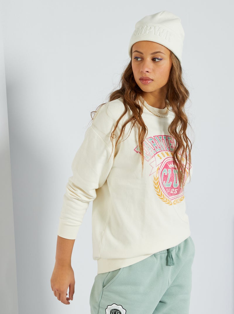 Sweatshirt oversize BRANCO - Kiabi