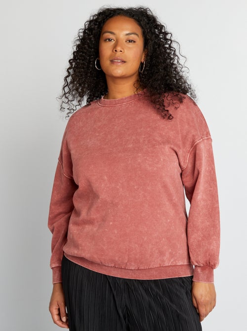 Sweatshirt oversize com efeito desbotado - Kiabi
