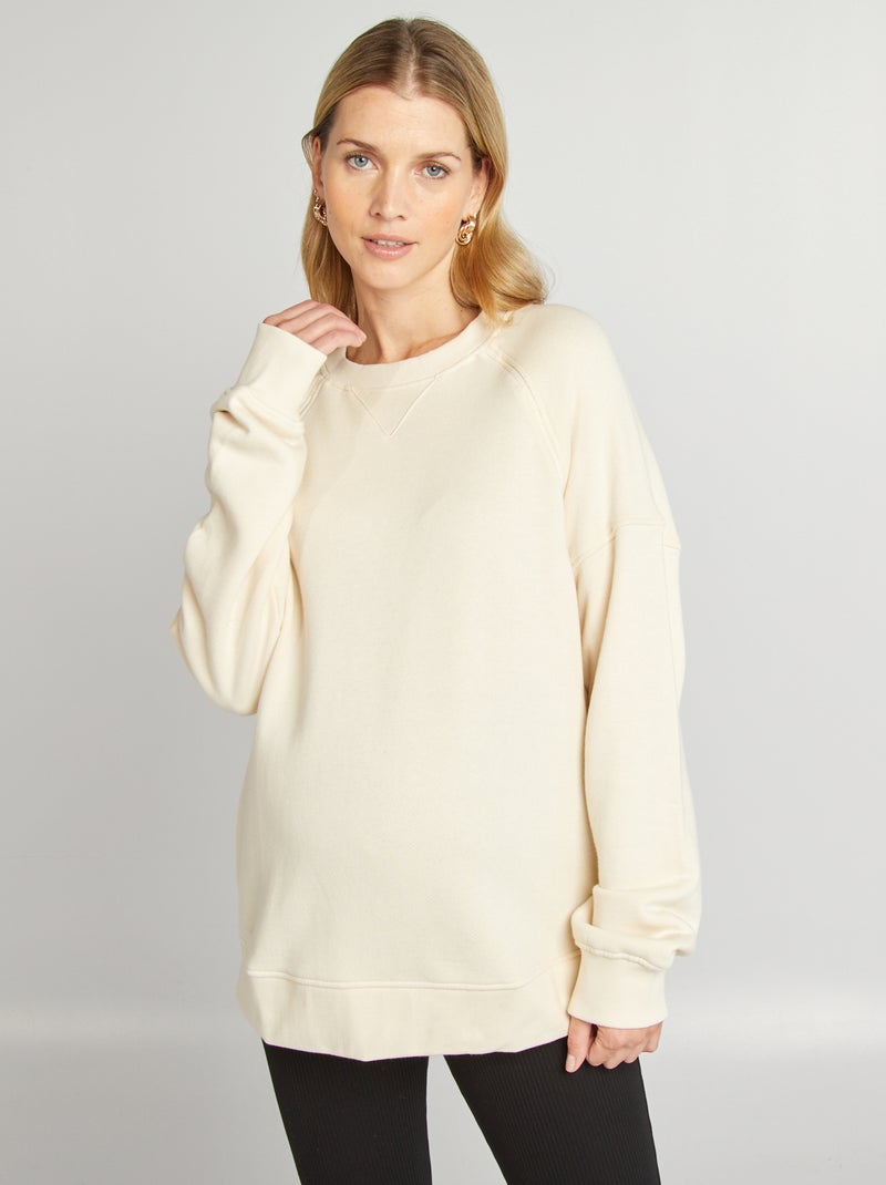 Sweatshirt oversize de amamentação BRANCO - Kiabi