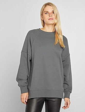 Sweatshirt oversize de gola redonda