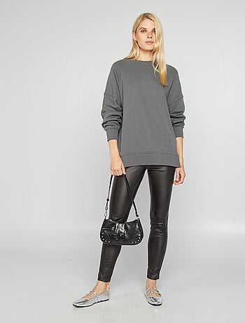 Sweatshirt oversize de gola redonda