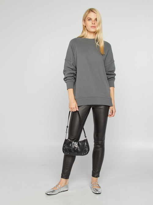 Sweatshirt oversize de gola redonda - Kiabi