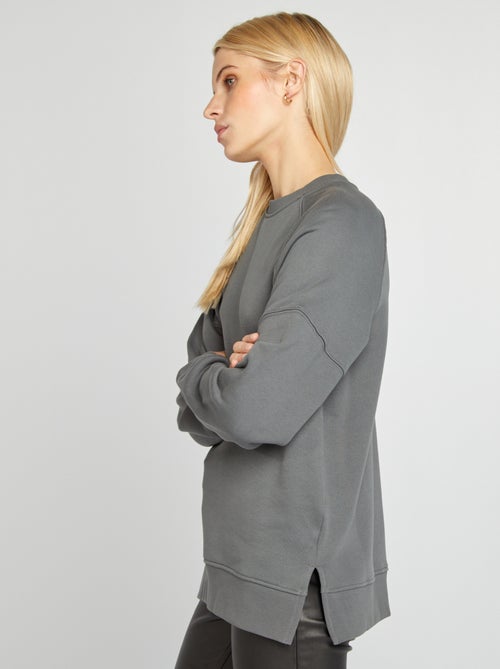 Sweatshirt oversize de gola redonda - Kiabi