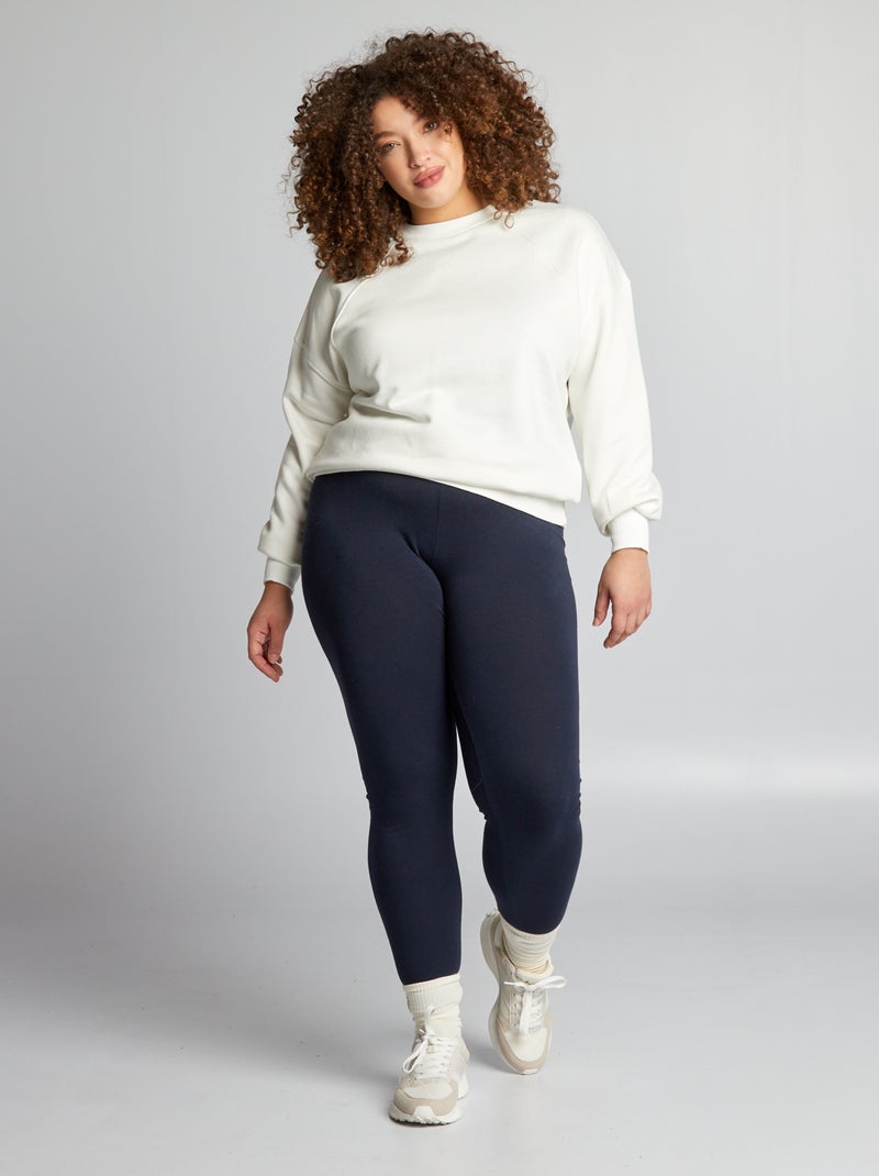 Sweatshirt oversize em moletão Branco - Kiabi