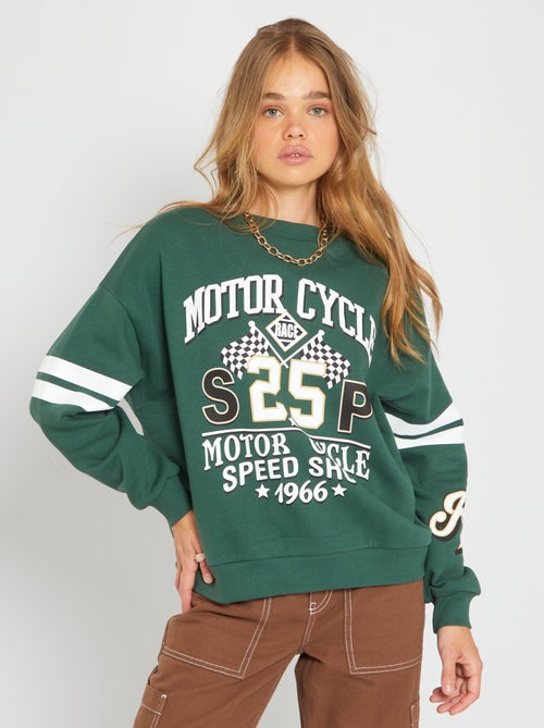Sweatshirt oversize em moletão - Kiabi