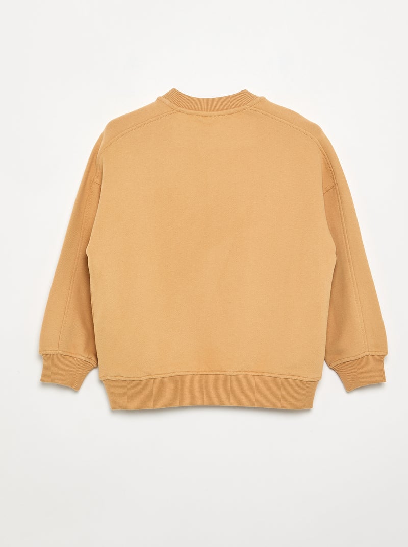 Sweatshirt oversize estampada Bege - Kiabi