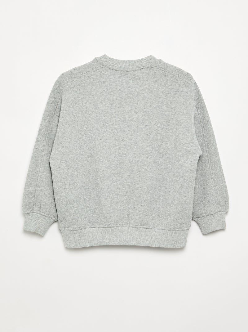 Sweatshirt oversize estampada Cinza - Kiabi