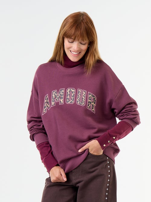 Sweatshirt oversize estampada - Kiabi