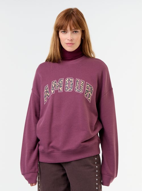 Sweatshirt oversize estampada - Kiabi