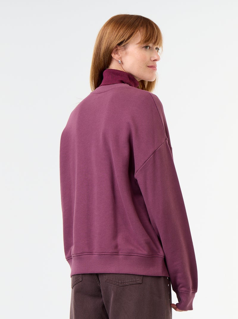 Sweatshirt oversize estampada Rosa - Kiabi