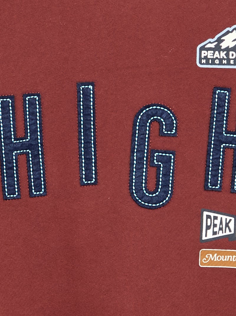 Sweatshirt oversize estampada Vermelho - Kiabi