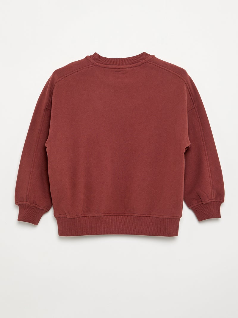 Sweatshirt oversize estampada Vermelho - Kiabi