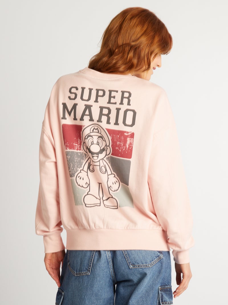 Sweatshirt oversize 'Mário Kart' ROSA - Kiabi