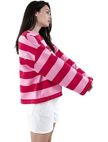 Sweatshirt oversized às riscas em 100% algodão hiccup