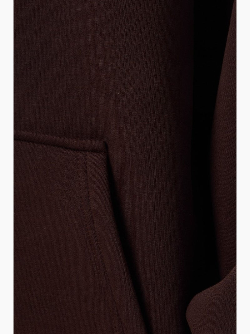Sweatshirt oversized com capuz de corte largo com bolso canguru hiccup Castanho - Kiabi
